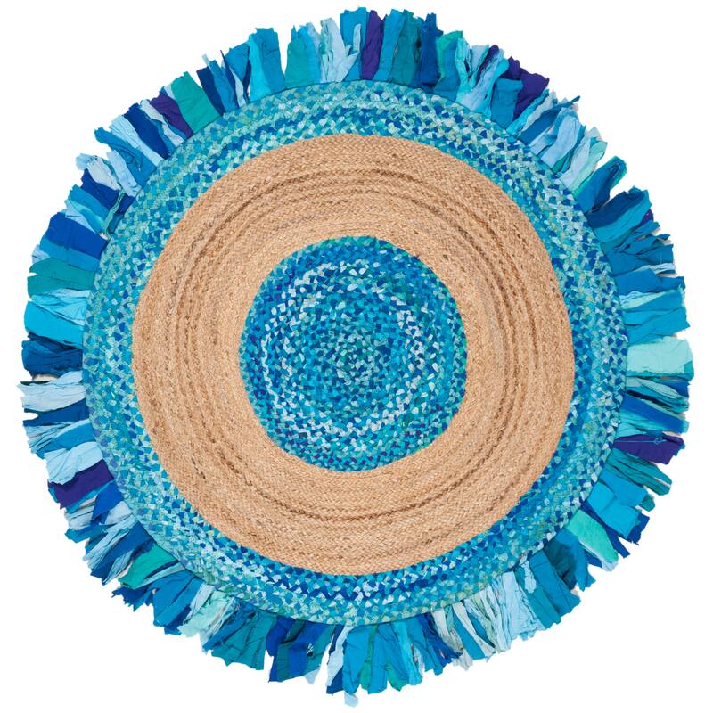 SAFAVIEH Handmade Cape Cod Wobke Jute Rug with Fringe