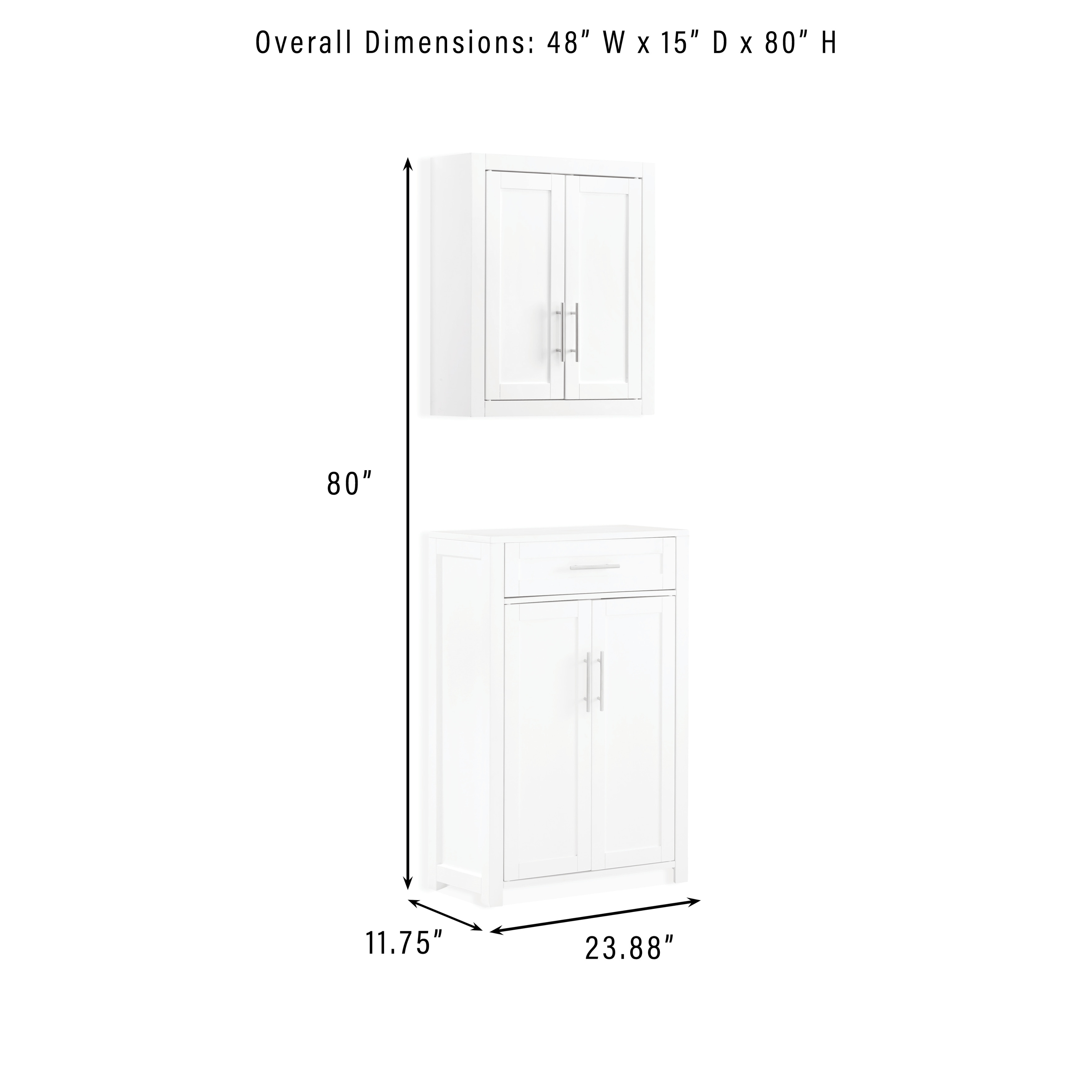 Crosley Savannah 2-Piece Storage Cabinet Set - On Sale - Bed Bath