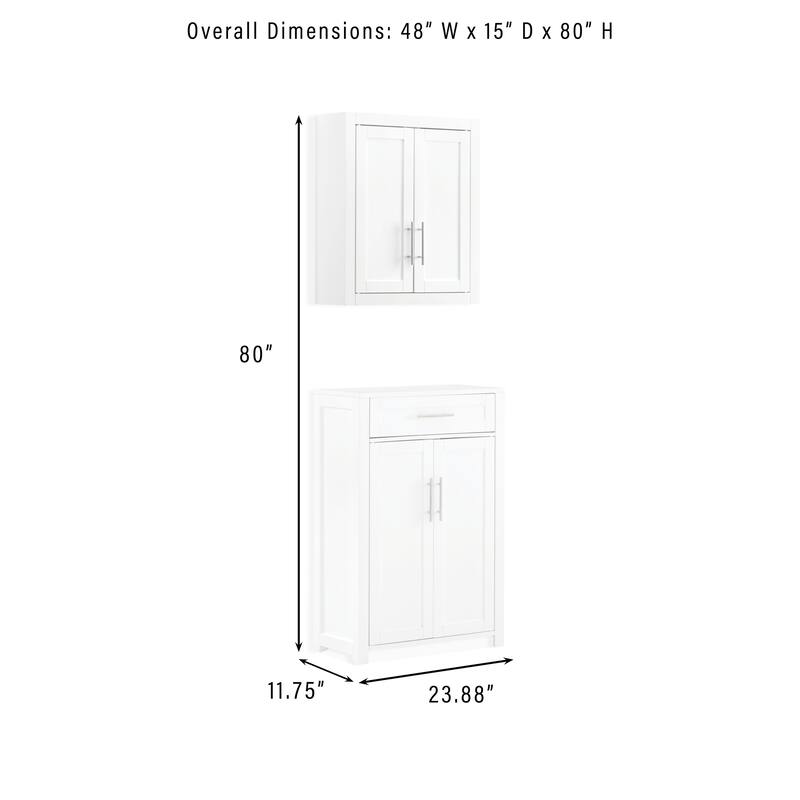 Crosley Savannah 2-Piece Storage Cabinet Set
