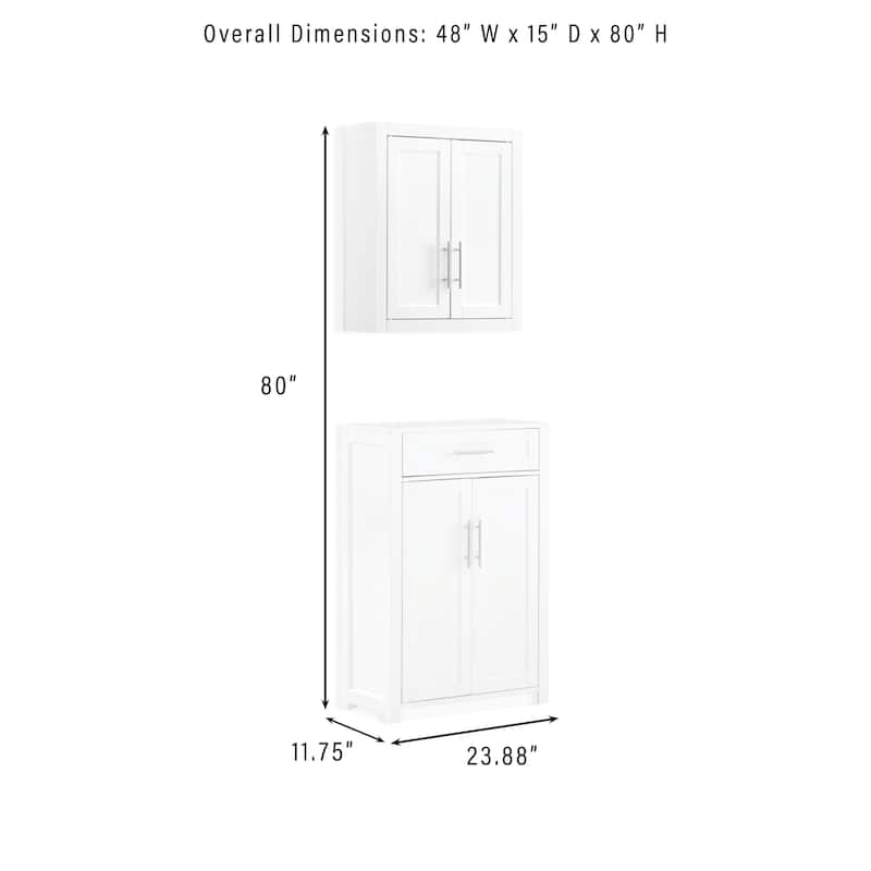 Crosley Savannah 2-Piece Kitchen Storage Pantry Set