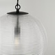 preview thumbnail 7 of 6, Dolan 1-light Pendant w/ Clear Ribbed Glass