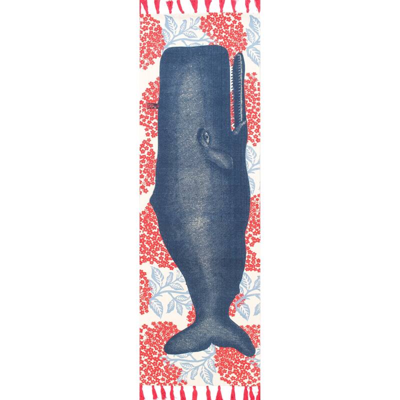 Nuloom Handmade by Thomas Paul Cotton Printed Whale Area Rug
