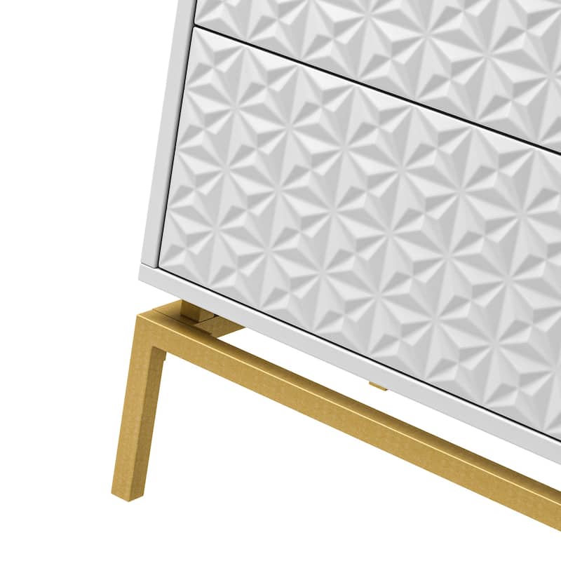 Volkard 31" Mid-century Storage Cabinet with a Metal Base by HULALA HOME