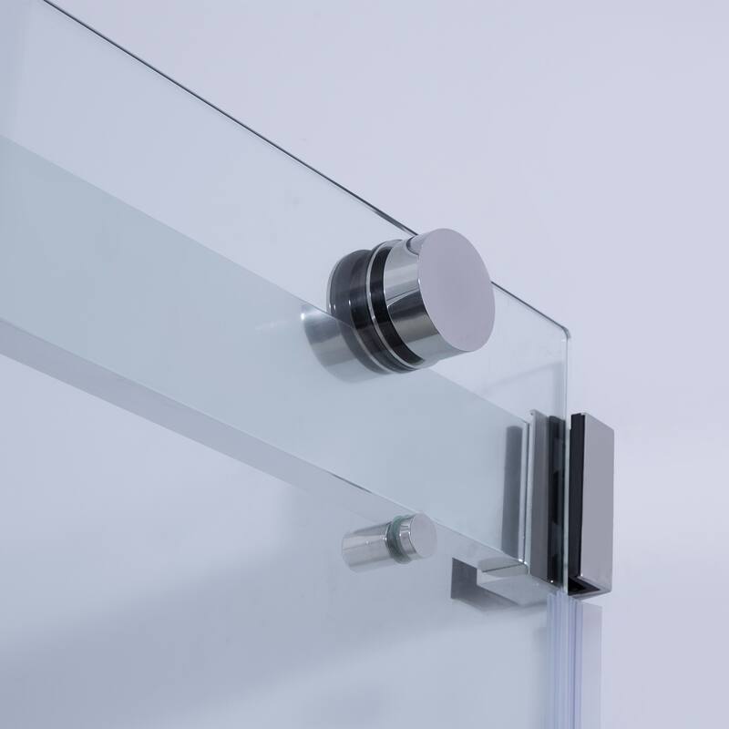 Spezia 60" W x 76" H Frameless Shower Enclosure in Polished Chrome - 60" W x 76" H