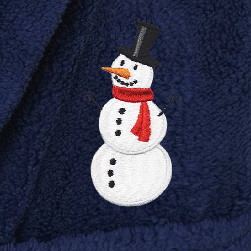 Sweet Kids 100% Polyester SUPER PLUSH Double Brushed Hooded Bathrobe - SNOWMAN