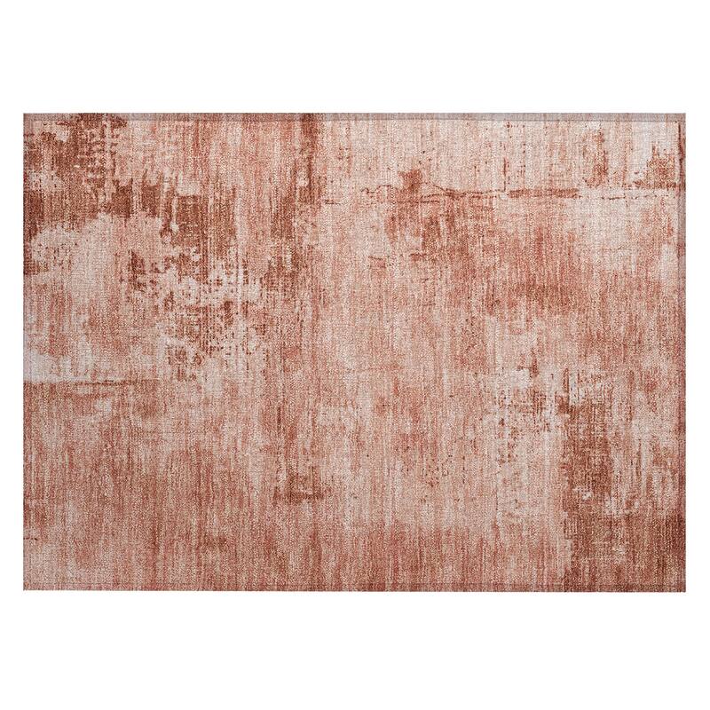 Machine Washable Indoor/ Outdoor Abstract Modern Chantille Rug