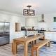 preview thumbnail 3 of 61, Zjvaive 3-Light Rectangular Semi Flush Mount Ceiling Light Farmhouse Metal Cage Light Fixture