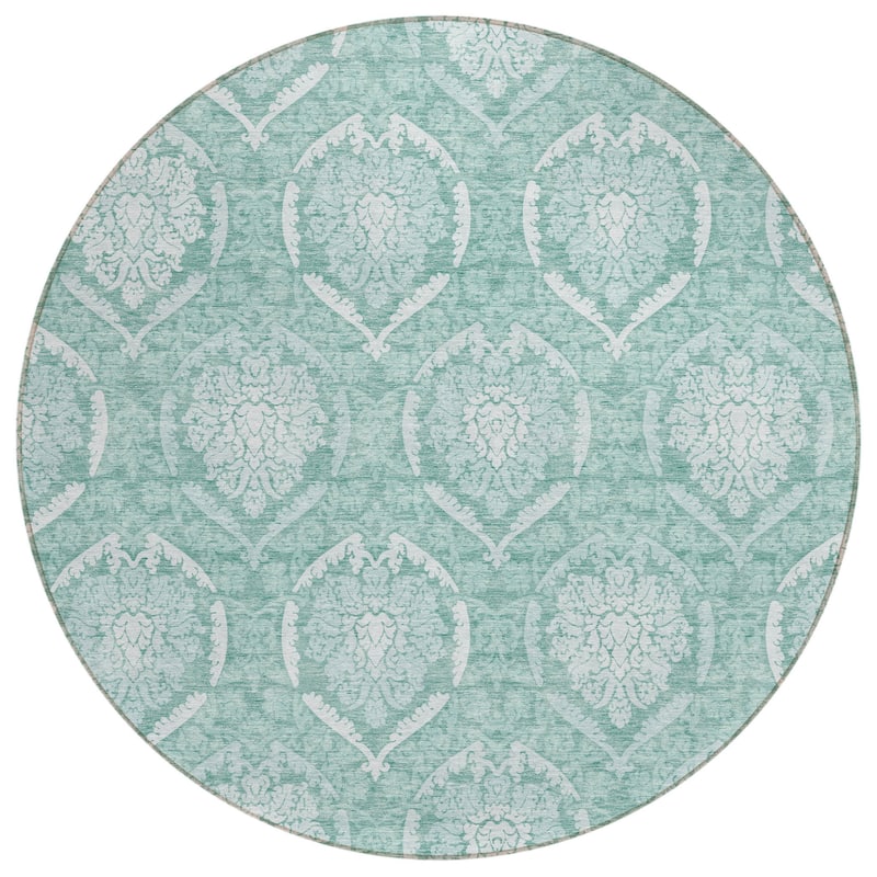 HomeRoots Medallion Transitional Rectangle Outdoor Rug