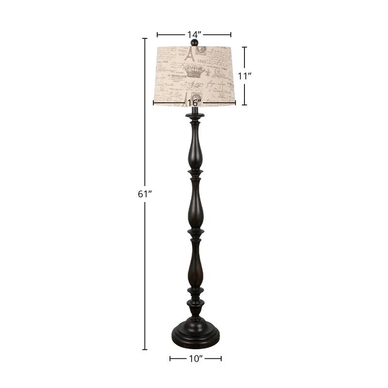 Polyresin 61" Floor Lamp