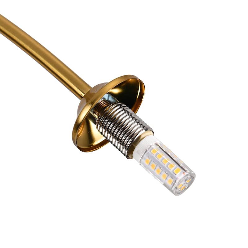 5 - Light Dimmable Modern Linear Globe Chandelier