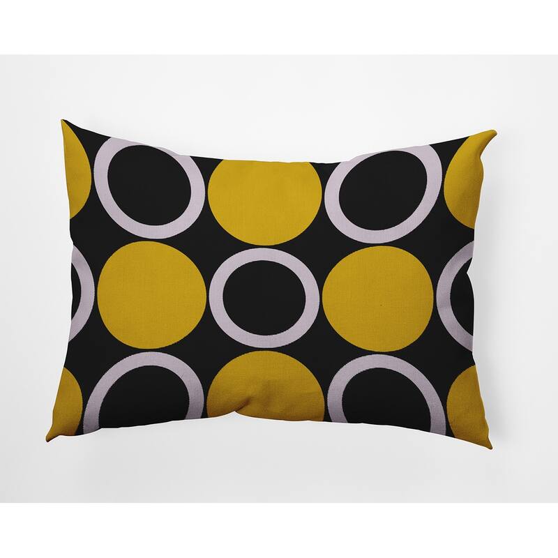 Mod Circles Accent Pillow - Mustard - 14" x 20"