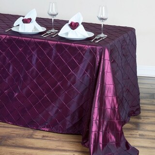 6 Pack Pintuck Rectangle Tablecloths Party 90