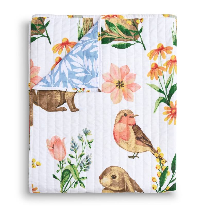 Greenland Home Fashions Willow Spring Garden 50"x60" Novelty Throw Quilt