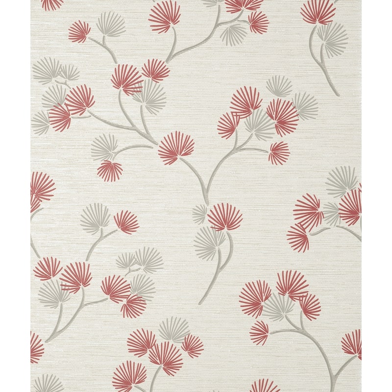 Fine Decor Kira Red Trail Wallpaper
