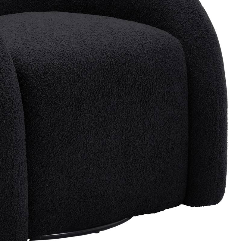 Upholstered Boucle Swivel Accent Chair