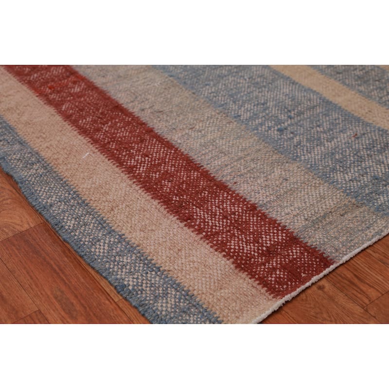 Hand Woven Oriental 100% Jute Carpet Southwestern Modern Multi-Colored Kilim Area Rug - 10' 0'' X 8' 7''