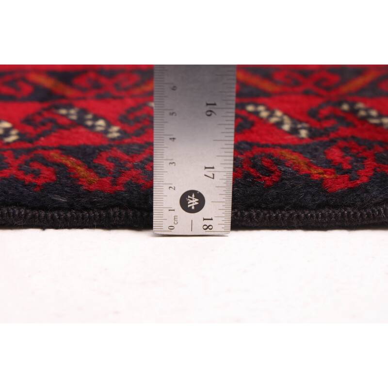 ECARPETGALLERY Hand-knotted Teimani Red Wool Rug - 3'2 x 6'1