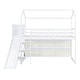 preview thumbnail 9 of 10, Twin Size Wood House Loft bed with Slide, Storage shelves & Light, Climbing Ramp, White