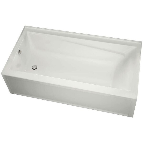 Maax 105520-R-001 Exhibit 60" Alcove Acrylic Soaking Tub with Right Drain and Overflow - White