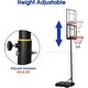 preview thumbnail 9 of 9, Portable Basketball Hoop Backboard System Stand Outdoor Sports Equipment Height Adjustable 5Ft-6.8Ft with Wheels for Kids