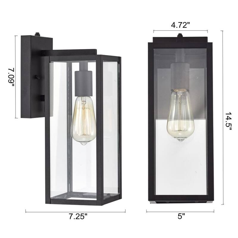 Franklin 2 Pack Outdoor Wall Lantern with Dusk to Dawn Sensor