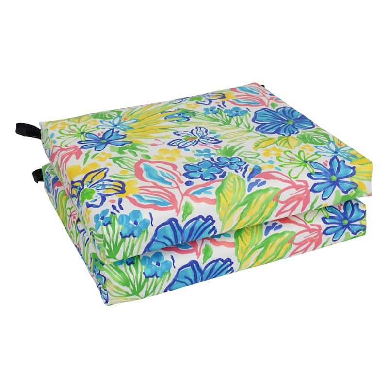 20-inch by 19-inch Indoor/Outdoor Chair Cushions (Set of 2) - 20 x 19