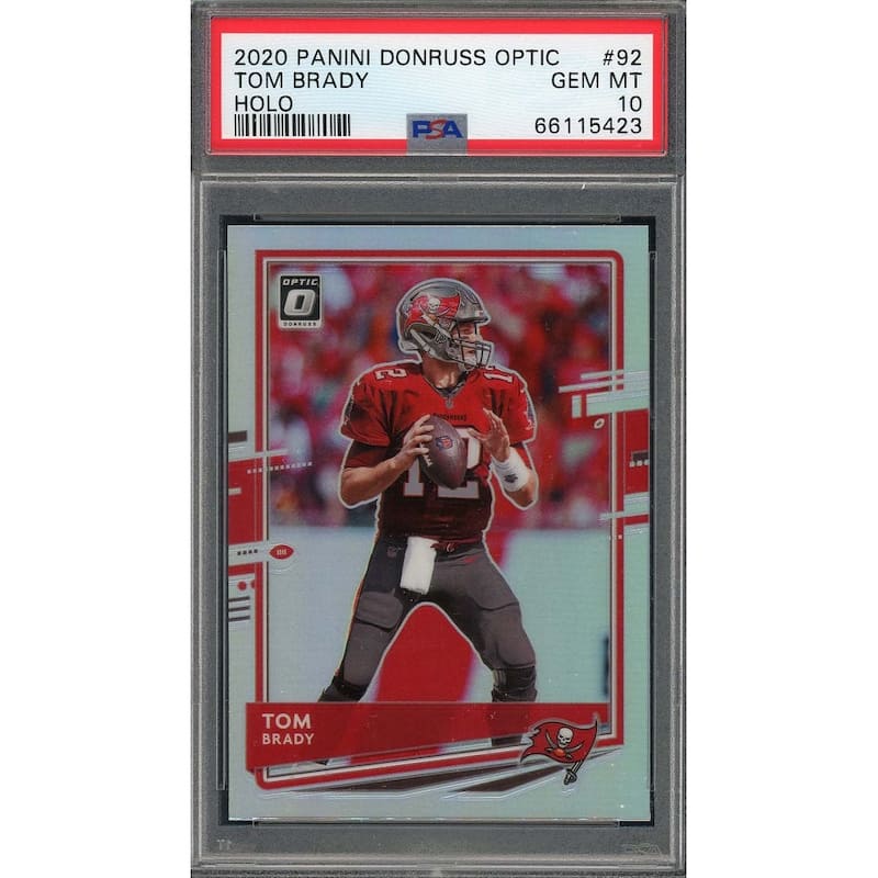 Tom Brady 2020 Panini Donruss Optic Holo Football Card #92 Graded PSA 10 - 8'6" x 11'6"