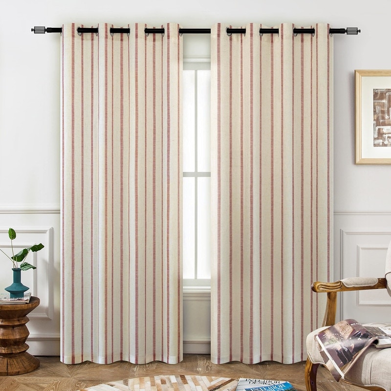 DriftAway Farmhouse Linen Blend Blackout Curtains