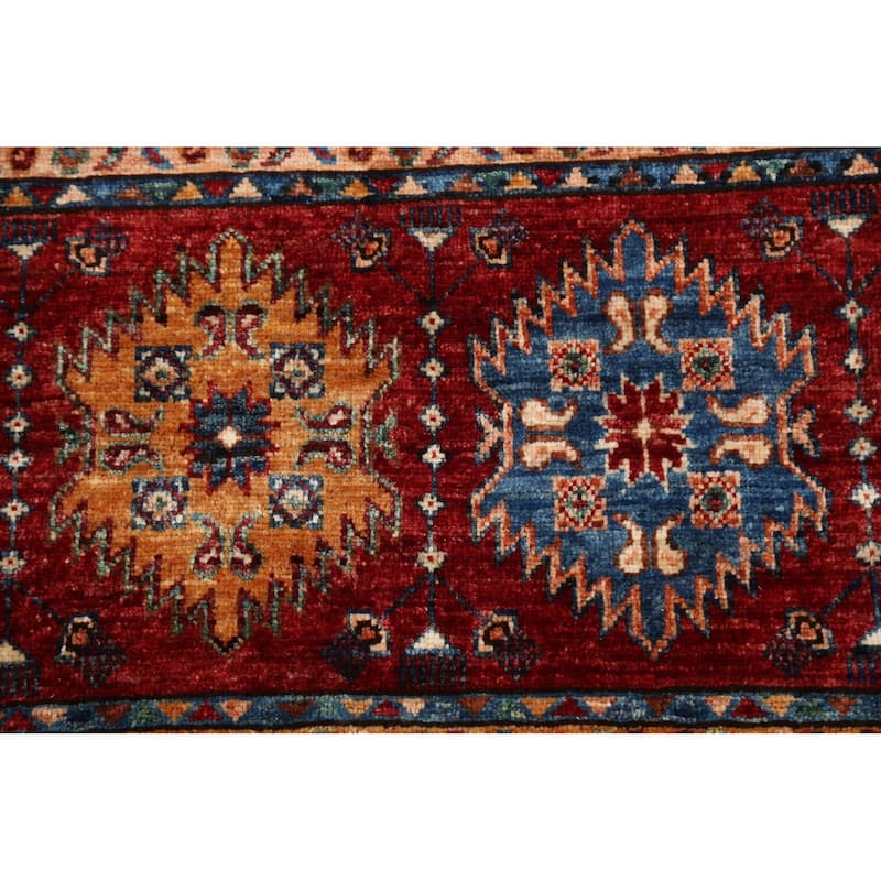 Vegetable Dye Kazak Oriental Wool Area Rug Hand-knotted Office Carpet - 8'0" x 8'0" Round
