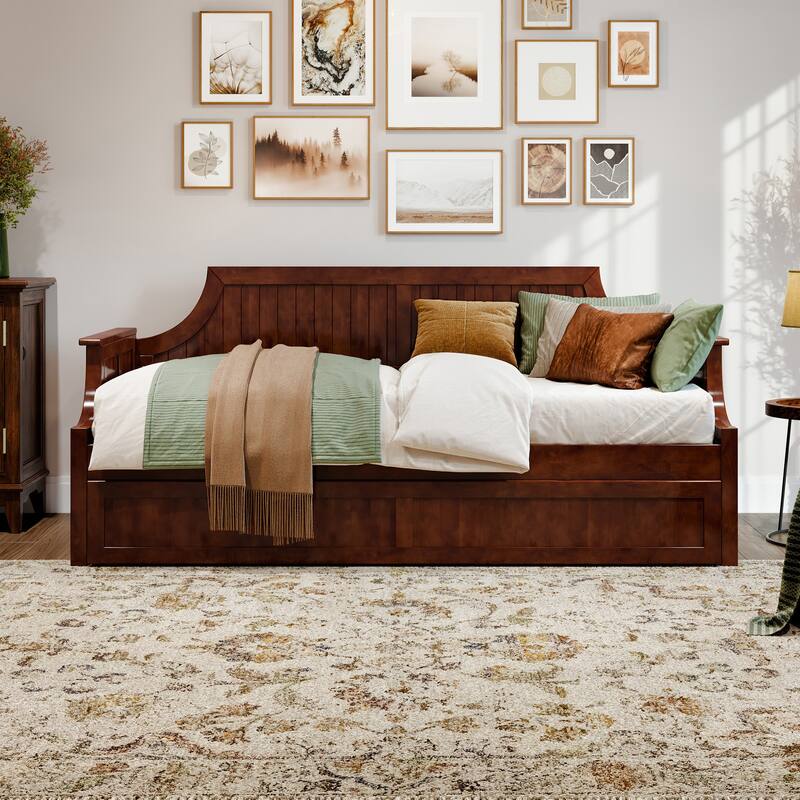 Cambridge Twin Wood Daybed with Twin Size Trundle