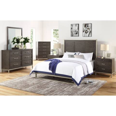 Strick & Bolton Bremond Walnut 6-Piece Bedroom Set