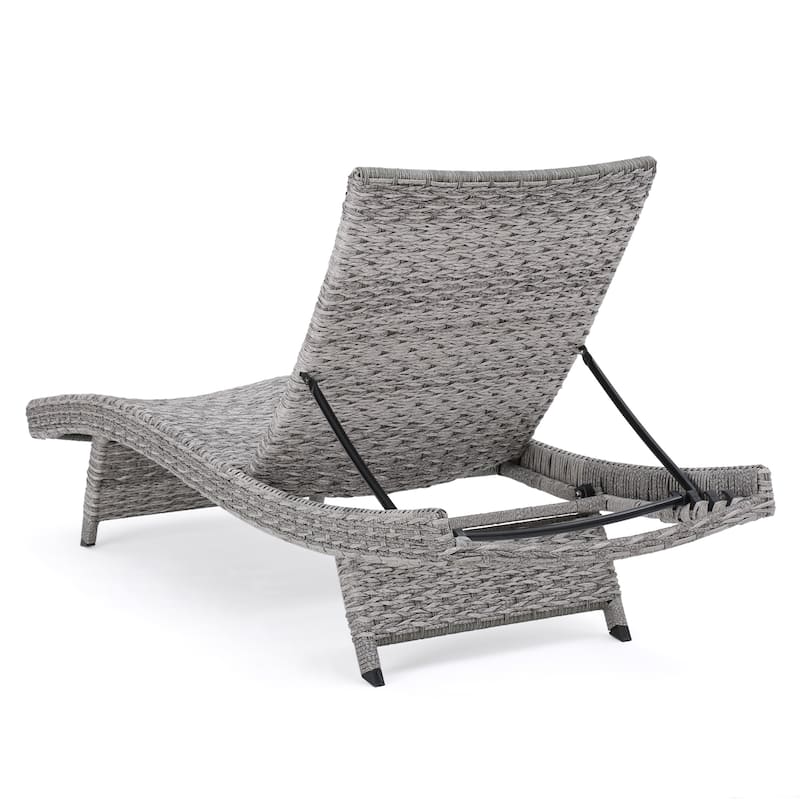Christopher Knight Home - Crete Outdoor Wicker Aluminum Chaise Lounge (Set of 2)