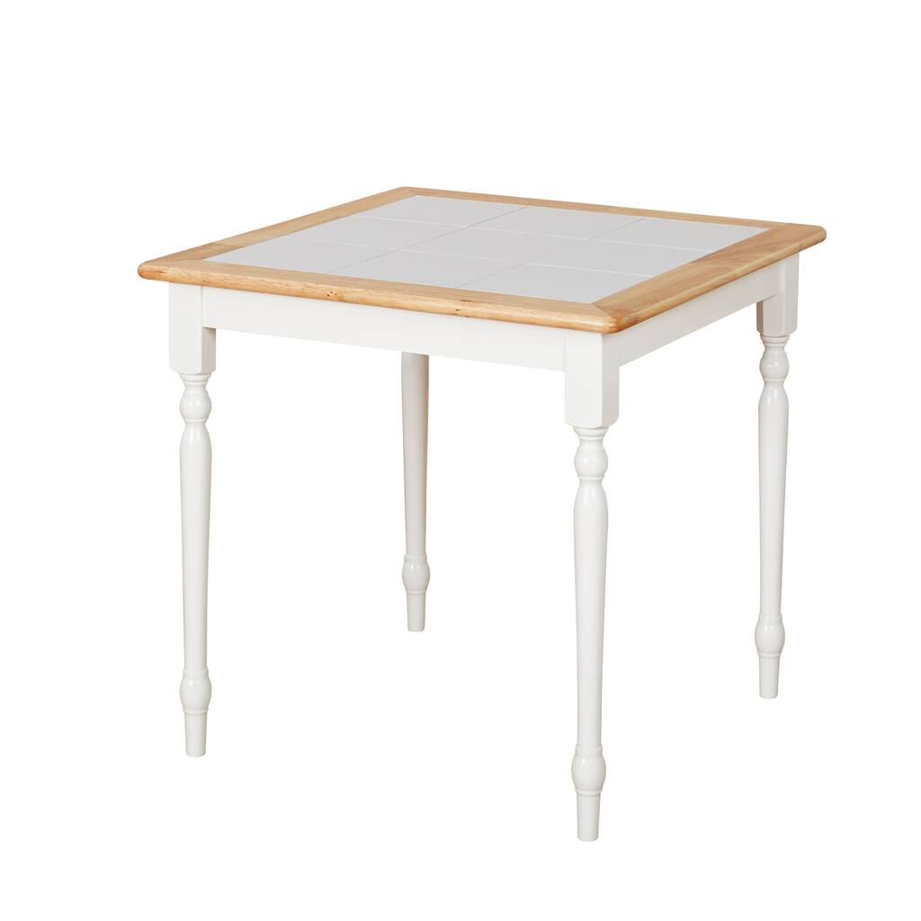 Tile-Top Square Dining Table