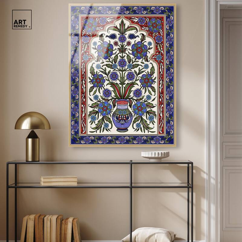 Royal Vase Bloom Acrylic by Art Remedy, Ready to Hang