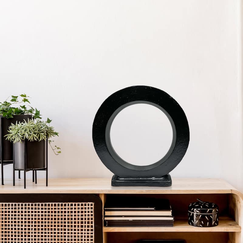 Decorative Handmade Aluminum Modern Round Sculpture
