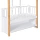 preview thumbnail 5 of 5, White Wood Twin Loft Bed with Seats & Ladder