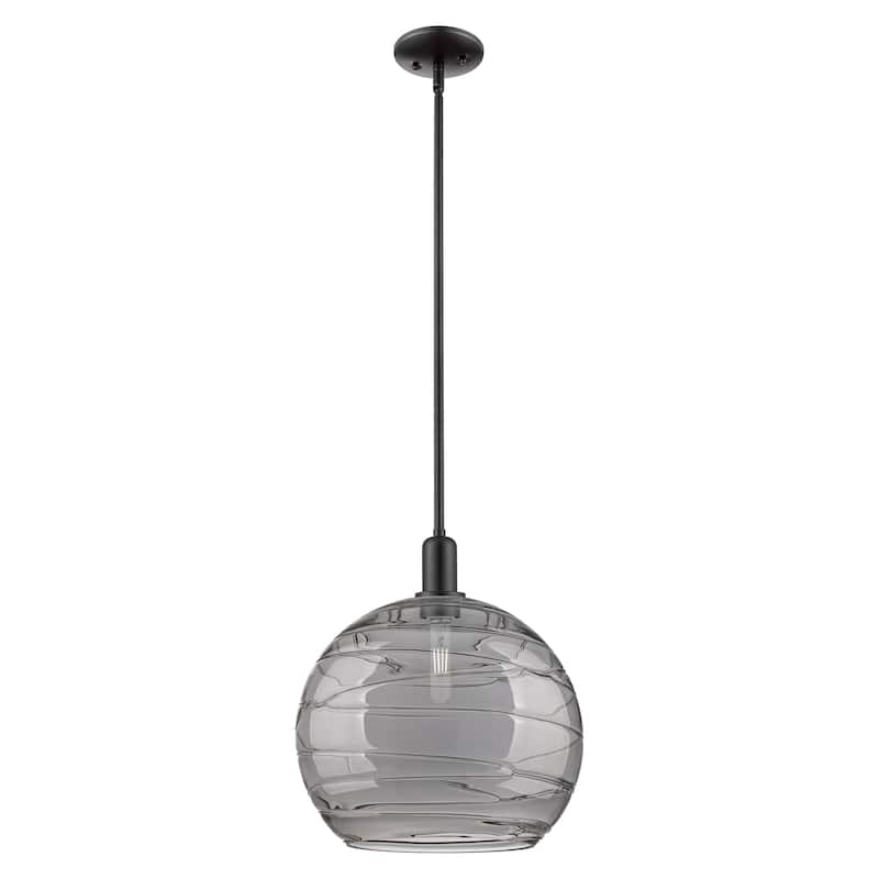 Innovations Lighting Endless Possibilities Arcadia - Athens Deco Swirl - 1 Light 14" Stem Hung Mini Pendant - Oil Rubbed Bronze