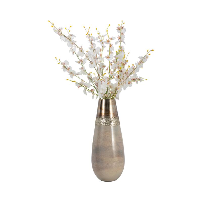 Sagebrook Home Glam Modern Glass Vase