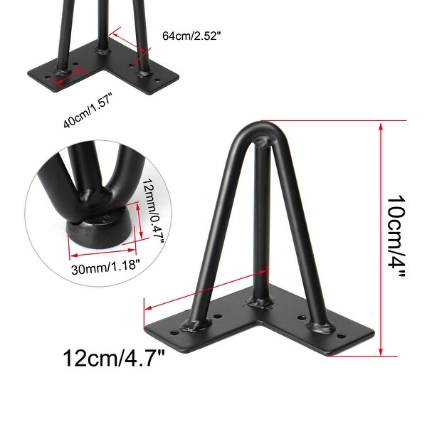 4pcs Solid Metal Bar Hairpin Table Legs Set of 4 18/" Table Desk Bench W// Screw