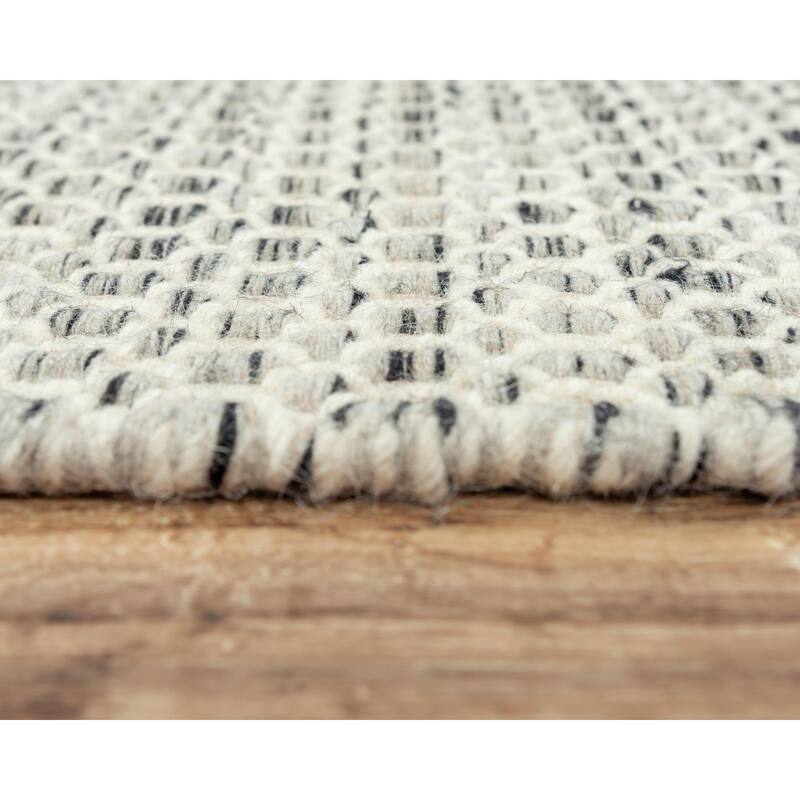 Alora Decor Monarch Basketweave Hand-woven Wool Area Rug.