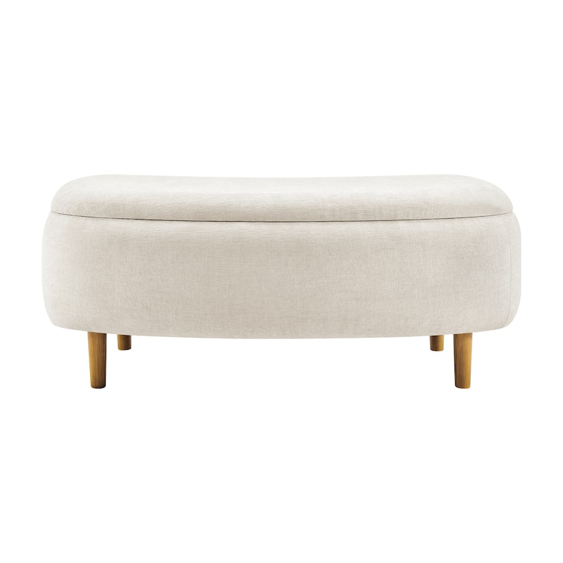 NPD Furniture Leony Chenille Storage Bench