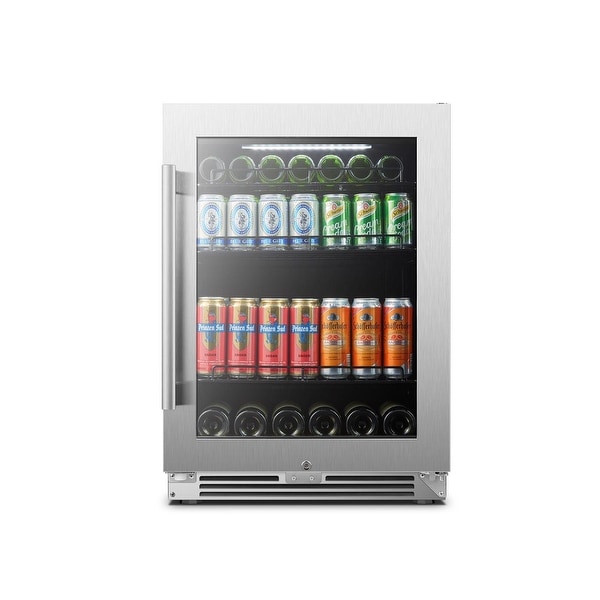 LanboPro 24" Stainless Steel Beverage Refrigerator 118 Can. Opens flyout.