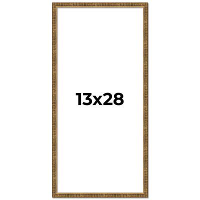 13x28 Frame Gold Kingsley Distressed Solid Wood Picture Frame Width