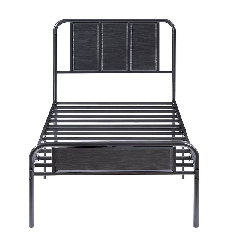 VECELO Platform Bed Frame with Wood Headboard,Twin/Full/Queen Size Bed