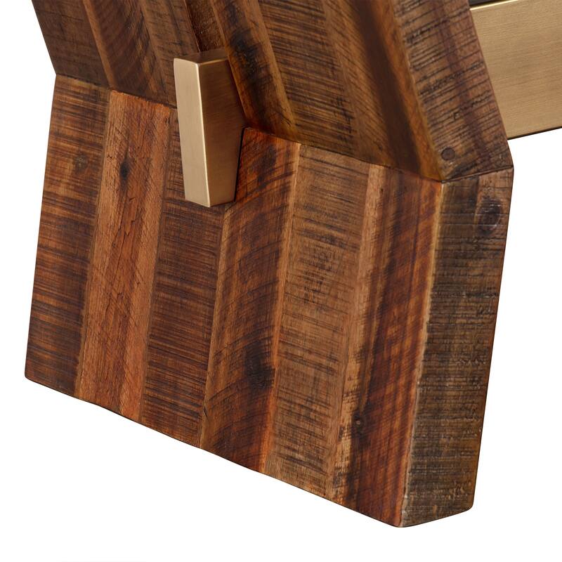 Picadilly Modern Solid Wood and Concrete Coffee Table