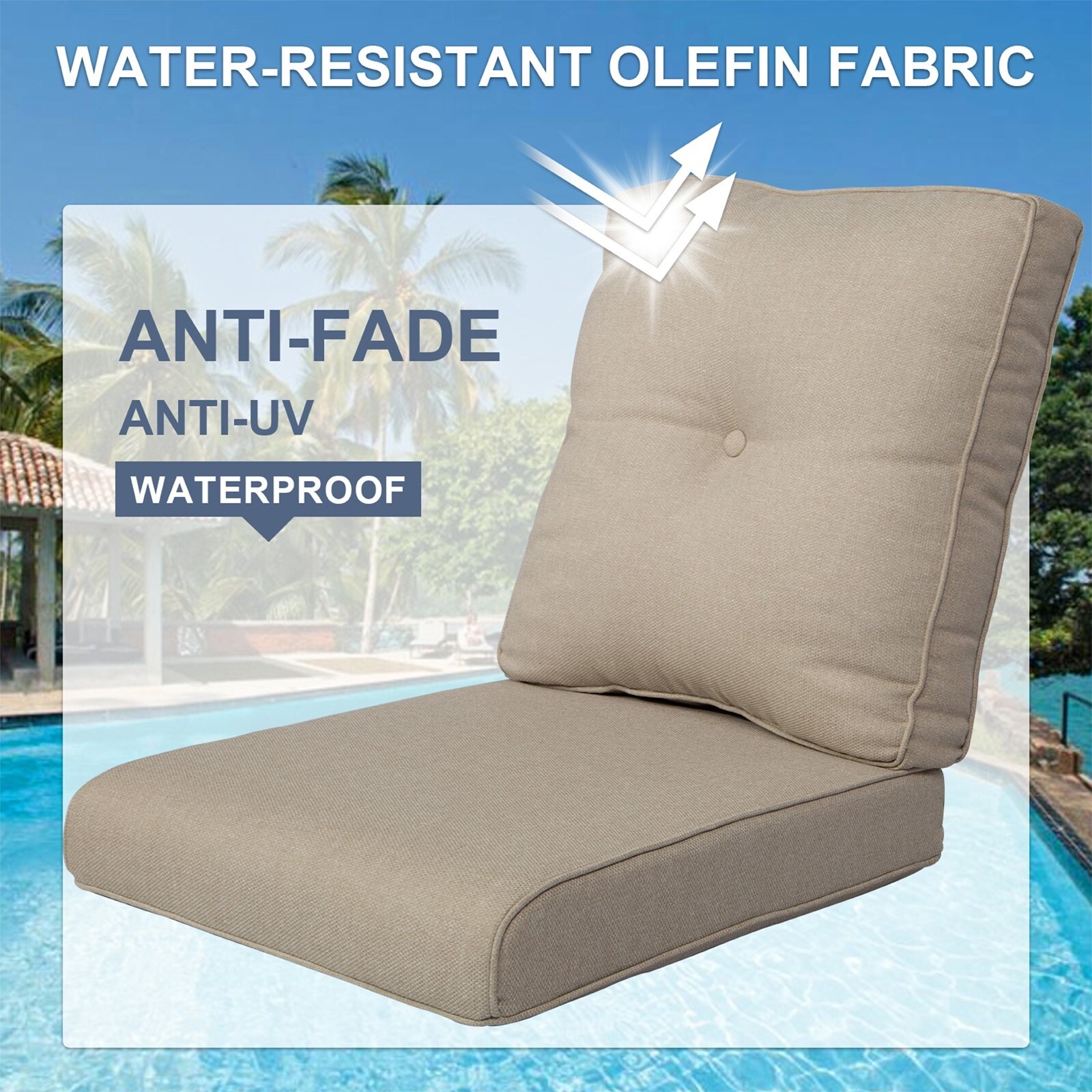 22 in x 24 in Outdoor Chair Deep Seat Replacement Cushion N A On Sale Bed Bath Beyond 39393506
