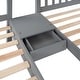 preview thumbnail 8 of 17, Merax Full Over Twin & Twin Bunk Bed, Wood Triple Bunk Bed with Drawers and Guardrails