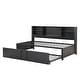 preview thumbnail 20 of 28, Metal Twin Size Daybed w/Twin Size Trundle, Storage Shelves, USB Ports