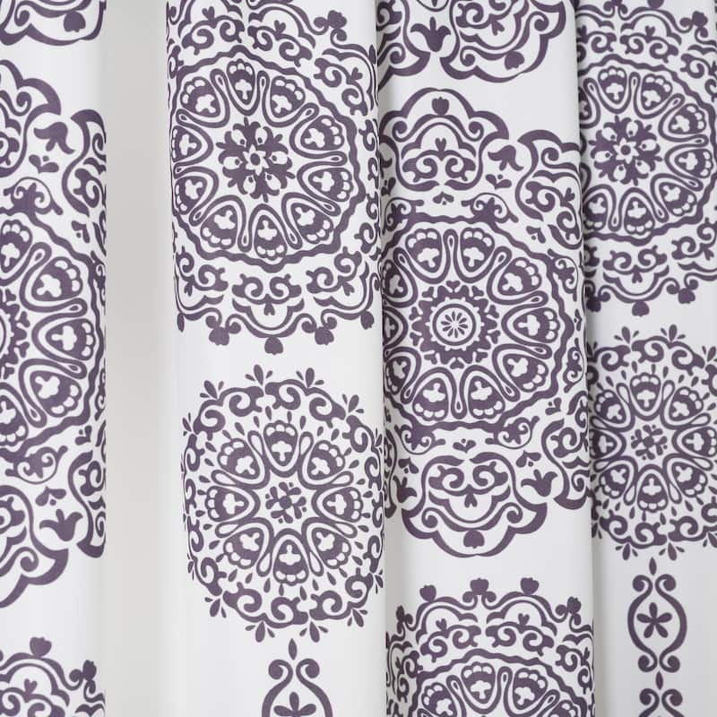 Lush Decor Stripe Medallion Room Darkening Curtain Panel Pair