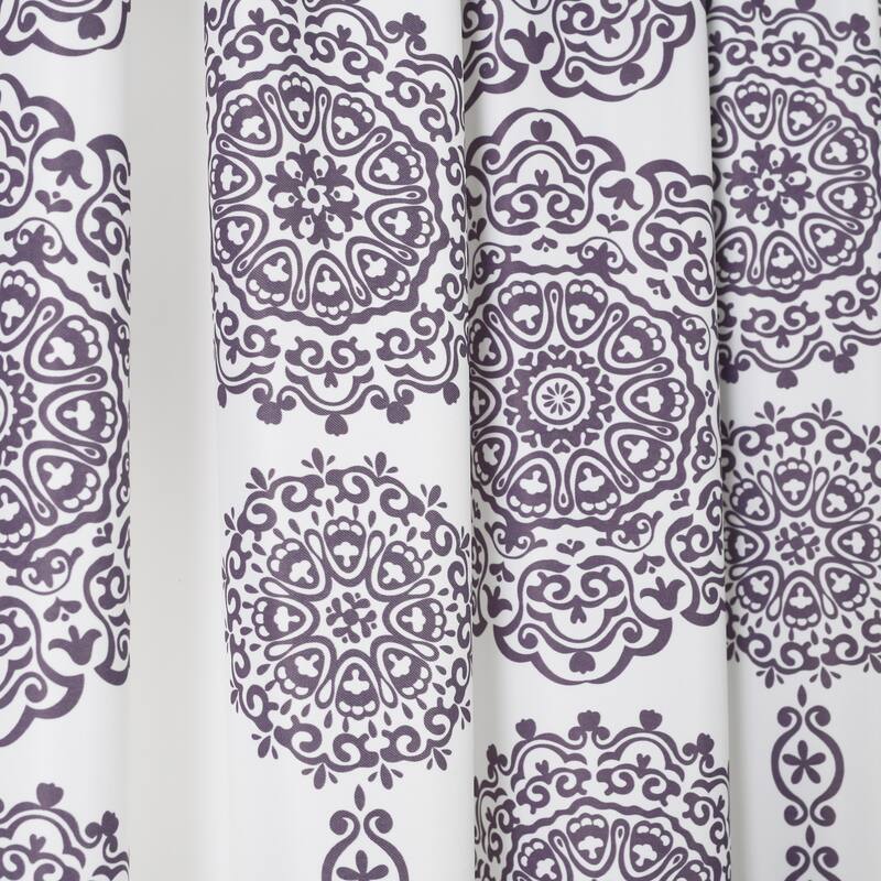 Lush Decor Stripe Medallion Room Darkening Curtain Panel Pair